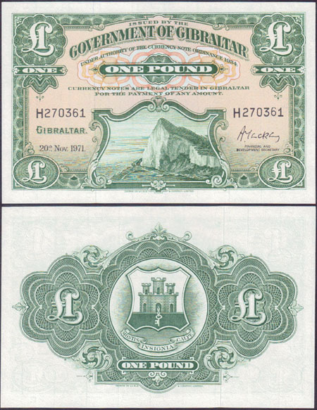 1971 Gibraltar 1 Pound (Unc)